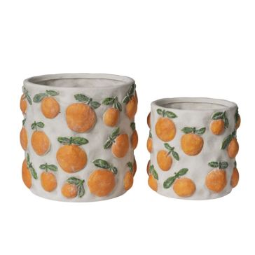 Decorative flower pot Orange, 1HRR23