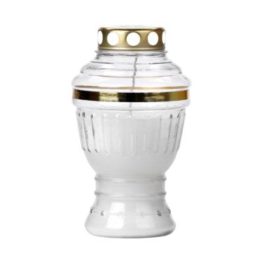 Svece stikla traukā, 65h, 12B