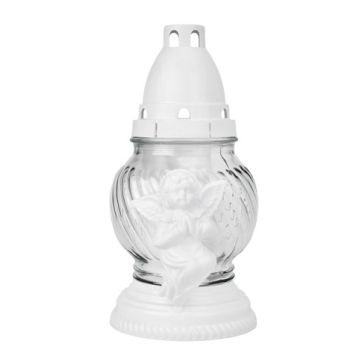 Svece stikla traukā, 22h, 55AB