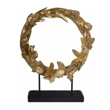 Decorative wreath on a stand